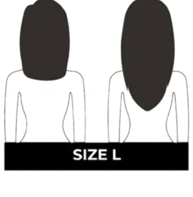 Size L — Độ dài tóc qua vai đến chạm đỉnh ngực